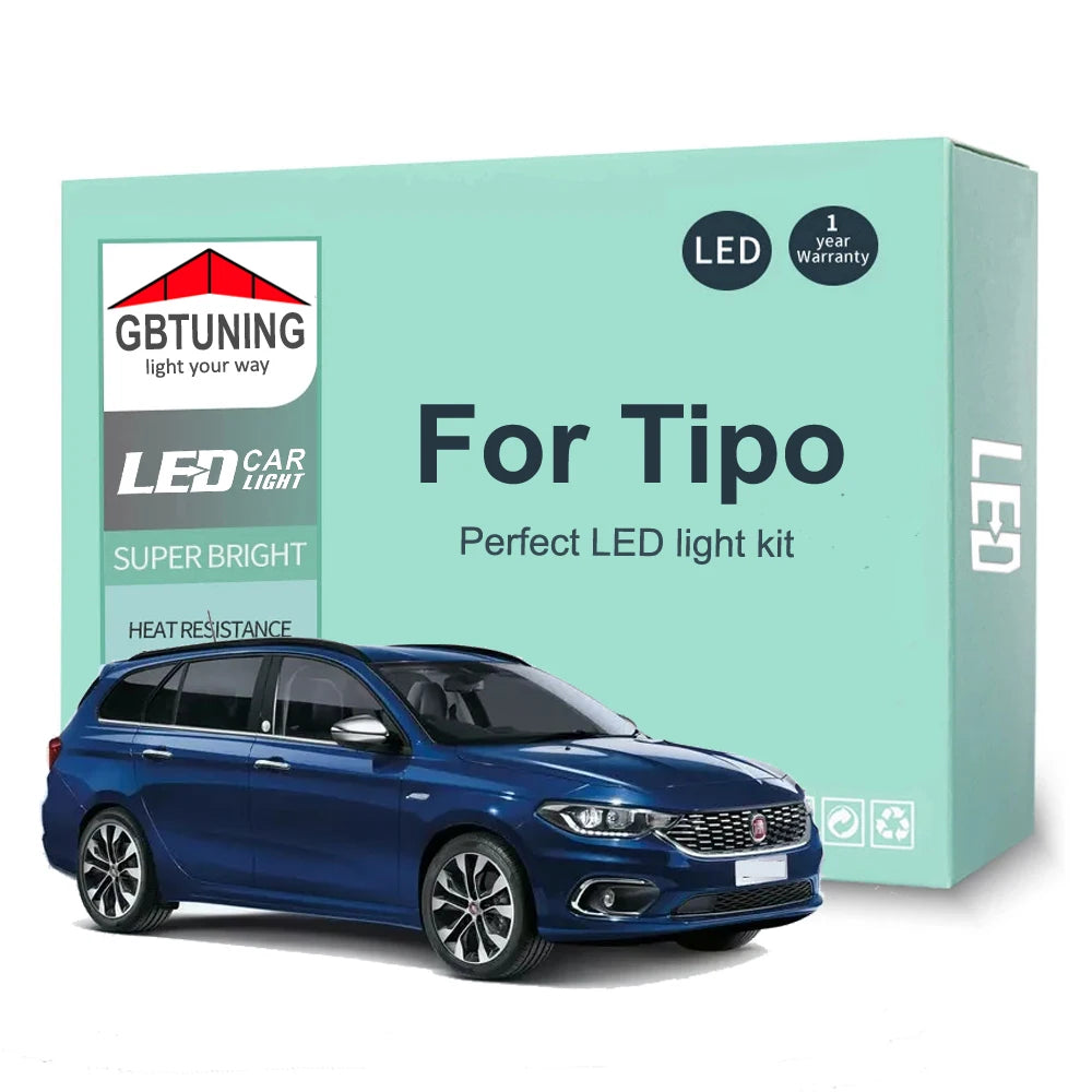 7-Piece LED Interior Light Kit for Fiat Tipo 356 357 - Canbus Error-Free Bulbs | AUTOKITSHOP