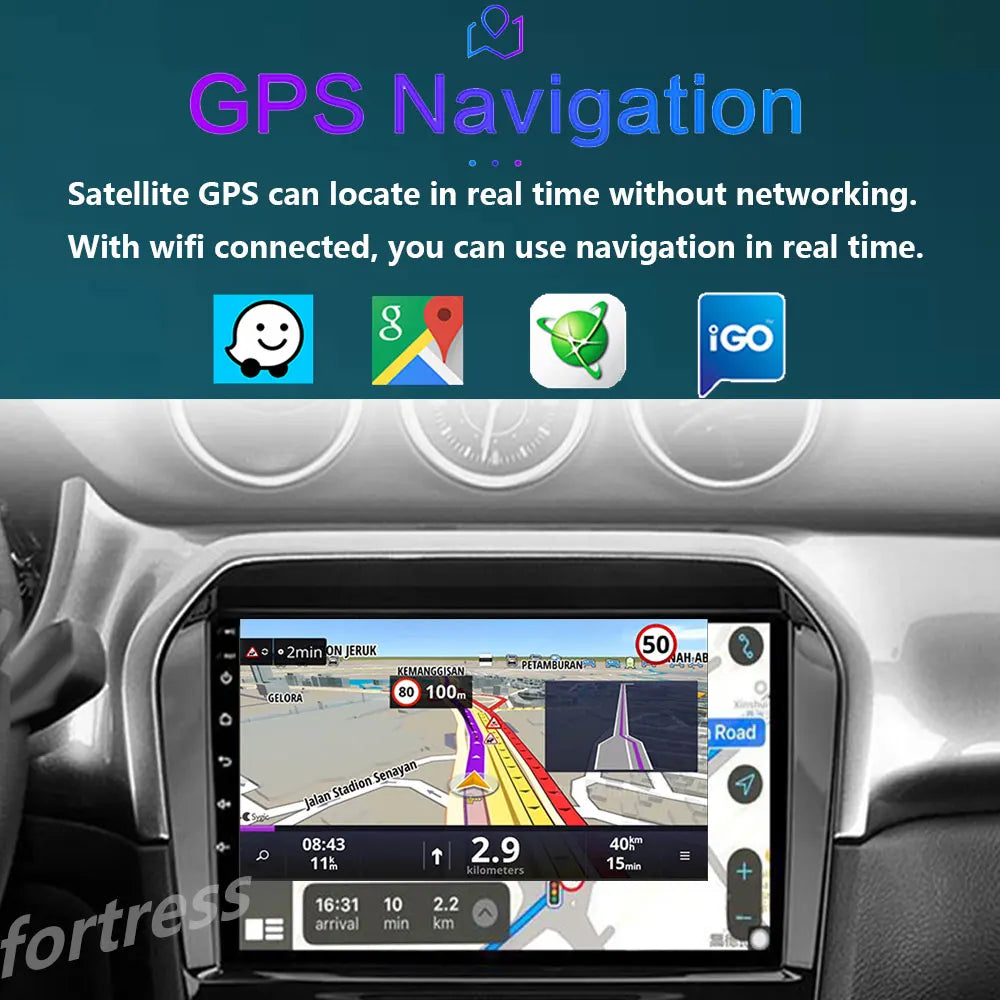 Android 13 For Suzuki Vitara 4 2015 - 2022 Car Radio Stereo Multimedia Navigation GPS Vide