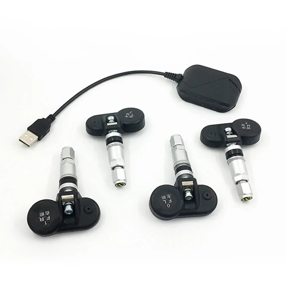 Smart USB Android Wireless TPMS Tire Pressure Monitoring System 5V Internal External for N