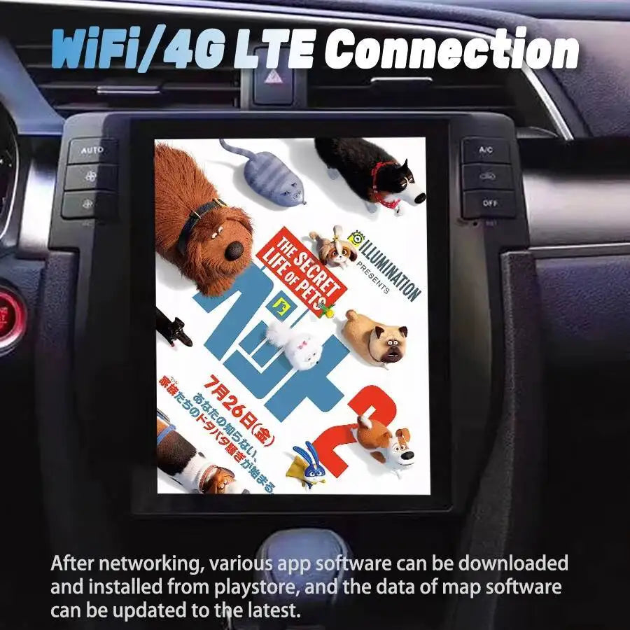 10.4" Vertical Screen Navigation Navi GPS Carplay For Honda CIVIC 2016-2025 Android 15 BT