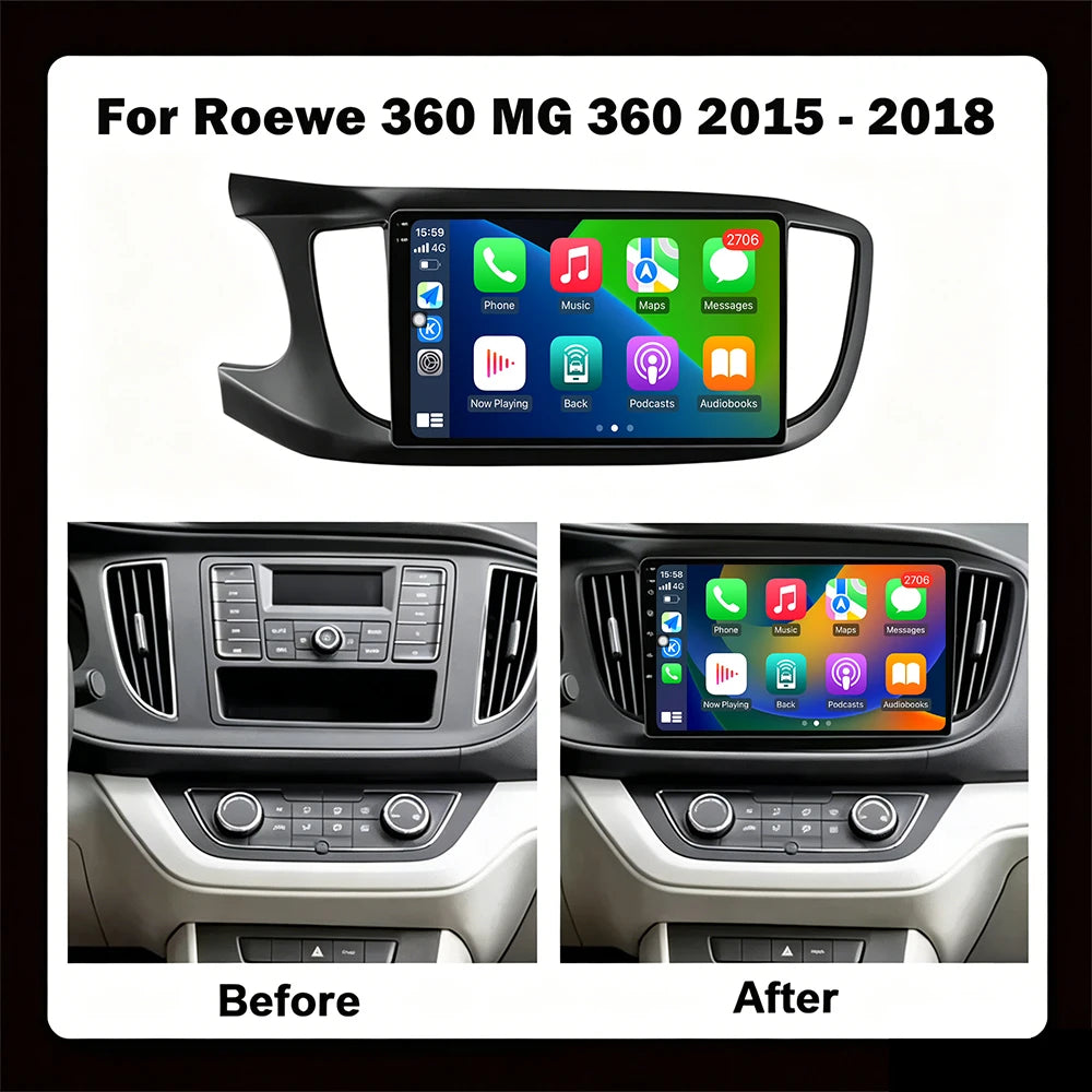 9inch Android 16 Radio For Roewe 360 MG 360 2015-2018 Car Carplay Auto Navigation GPS Mult