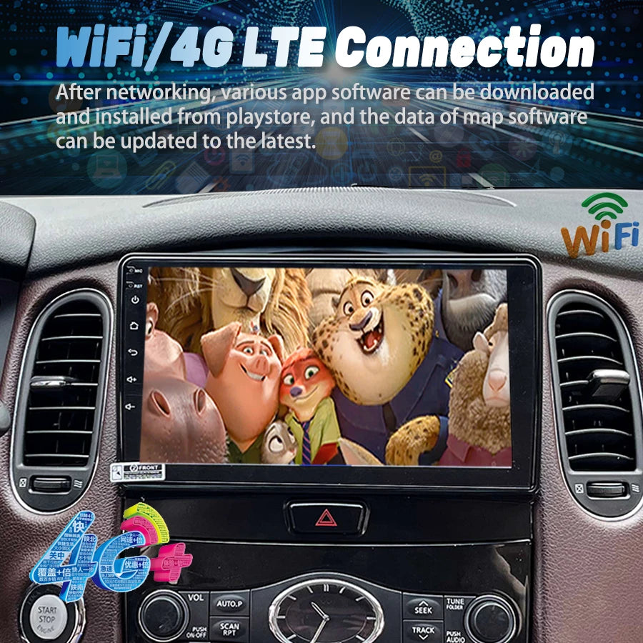 9" Android 15 For Infiniti QX50 EX25 EX35 2013-2020 Wireless Carplay Car Stereo Radio WIFI
