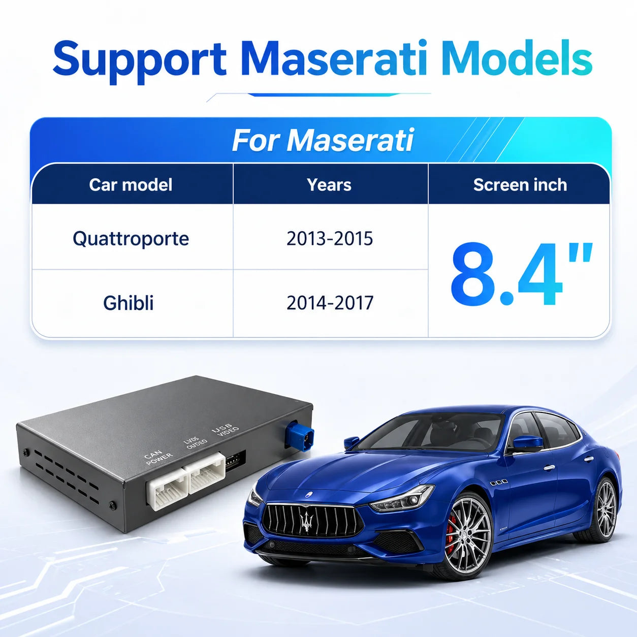 Wireless CarPlay Android Auto Retrofit Kit Decoder Box for Maserati Quattroporte Ghibli, C | AUTOKITSHOP