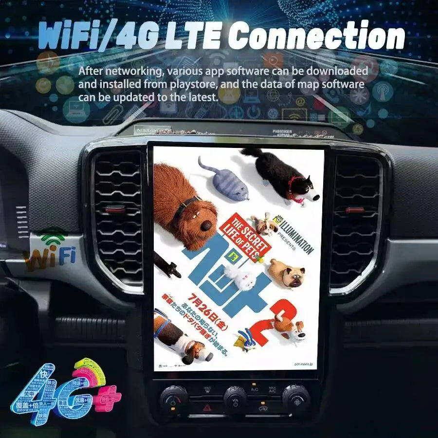 12.1" Vertical Screen Car Radio For Ford Ranger Raptor 2022 Car Multimedia Player Android1 | AUTOKITSHOP