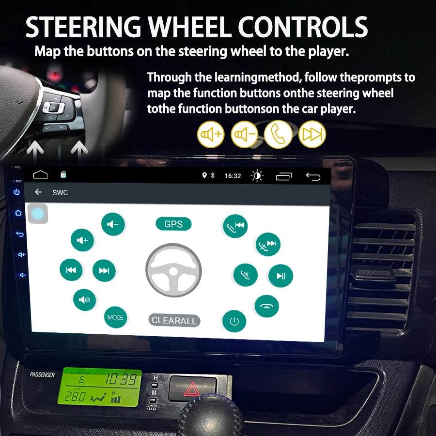 360 Camera Carplay Android 14 Car Multimedia Player For Toyota Wish XE10 2003 - 2009 GPS R