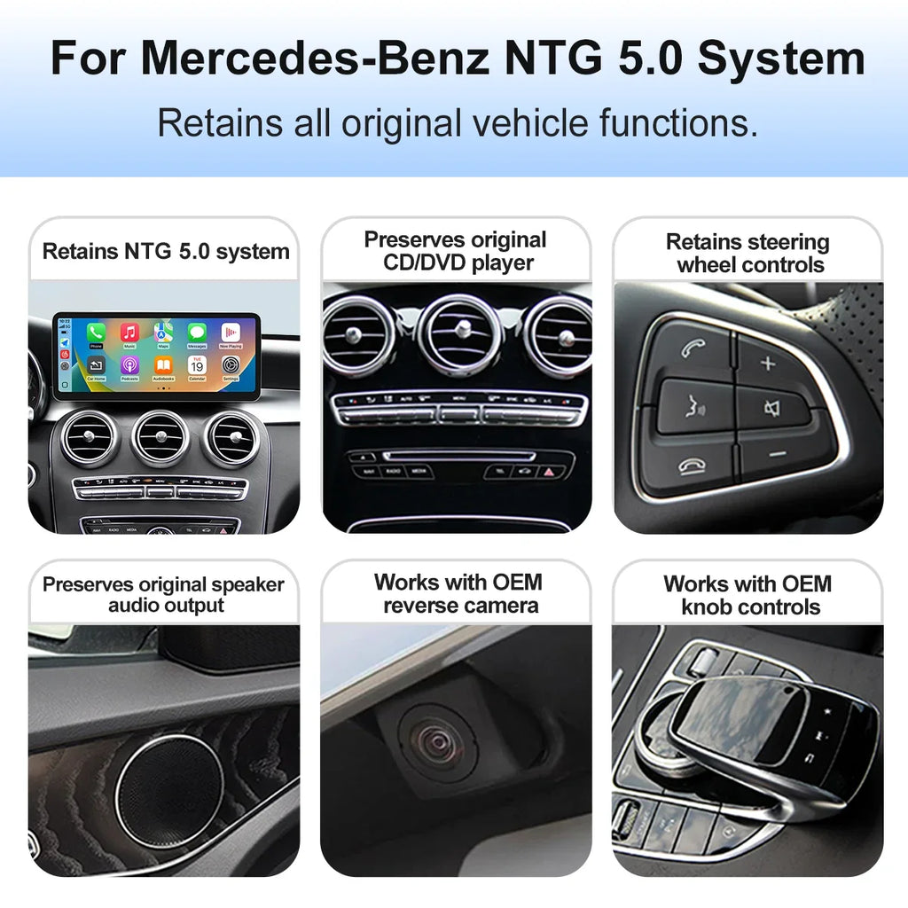 12.3“ Wireless CarPlay Android Auto Touchscree Car Radio Multimedia For Mercedes-Benz W205 | AUTOKITSHOP