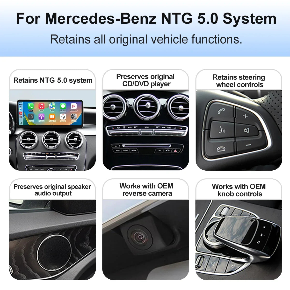 12.3“ Wireless CarPlay Android Auto Touchscree Car Radio Multimedia For Mercedes-Benz W205 | AUTOKITSHOP