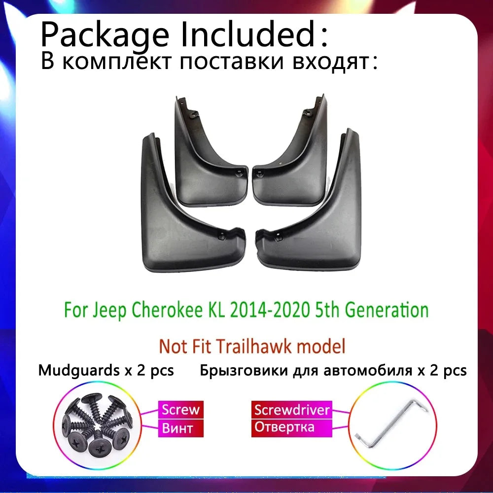 For Jeep Cherokee KL 2014~2020 2015 2016 2017 2018 2019 Tire Fender Mud Flap Guard Mudflap | AUTOKITSHOP