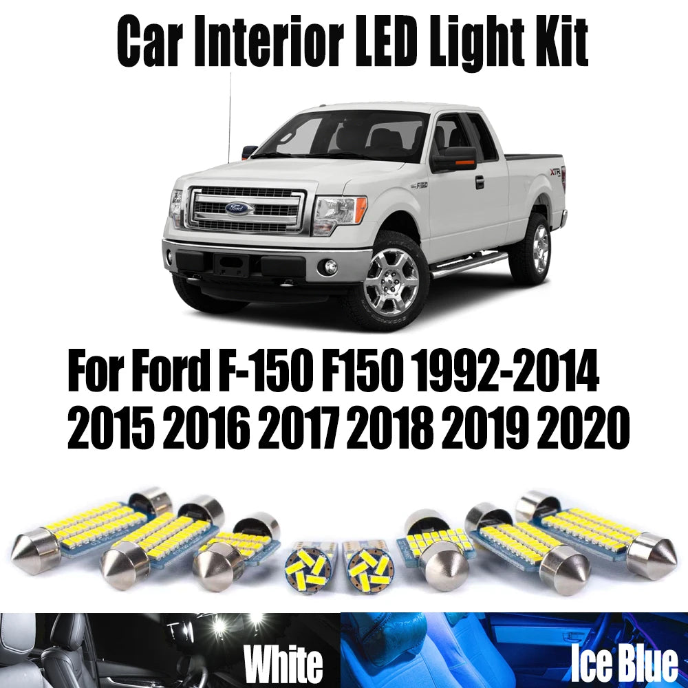 LED Interior Light Kit for Ford F-150 F150 1992-2017 - Canbus Dome Map Door Trunk Bulbs | AUTOKITSHOP