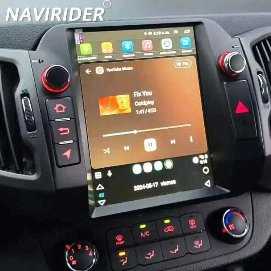 2Din Android Tesla Screen For Kia Sportage R 2014 2015 256GB Car Multimedia Radio Video Pl