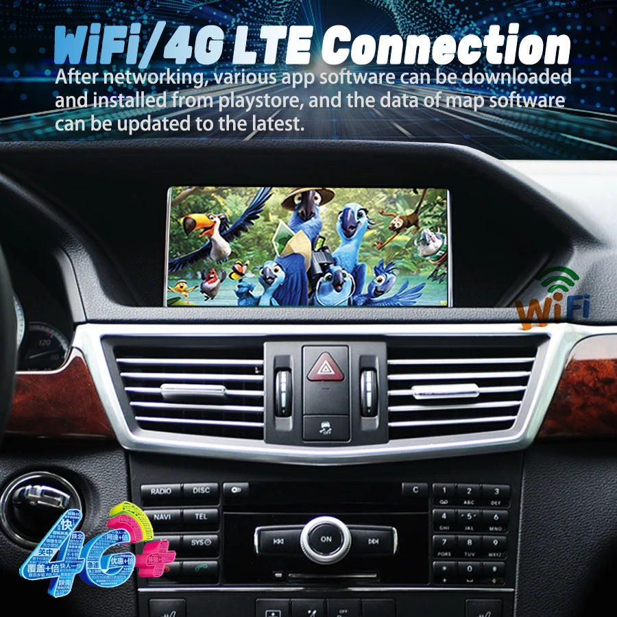 Android 14 Carplay Car Radio For Mercedes Benz E W212 E200 E230 E260 E300 S212 W207 2010-2