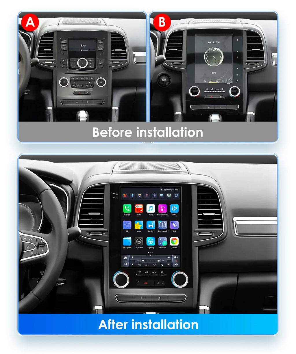 9.7"AI Carplay Android 14 Autoradio for Renault Koleos Megane 4 Samsung SM6 Talisman 2017-