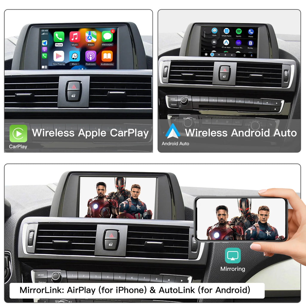 Wireless CarPlay Android Auto Mirror Link AirPlay Carplay Support Touch For BMW EVO X1 X2