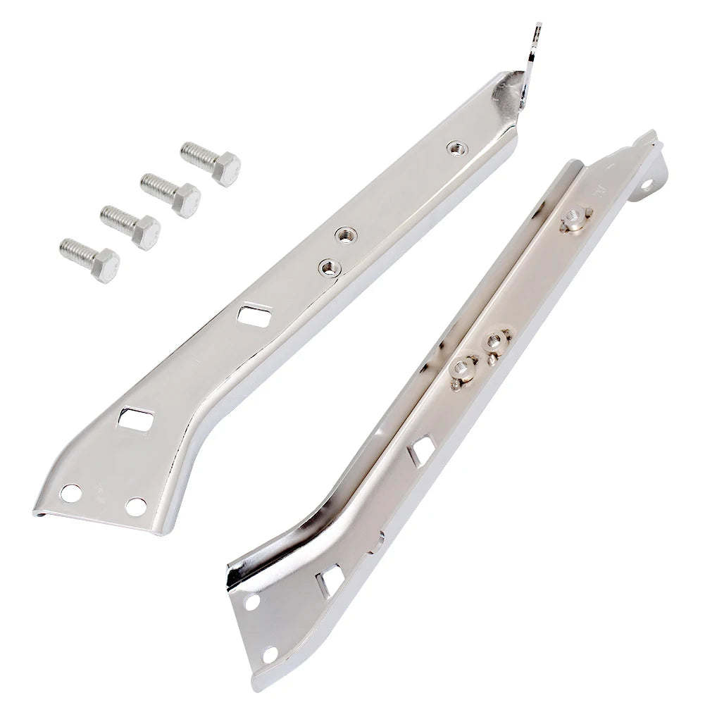 Drag Heavy Duty Saddlebag Support Chrome Brackets For Harley Electra Glide Road Glide Road King  - Automotive LED Light