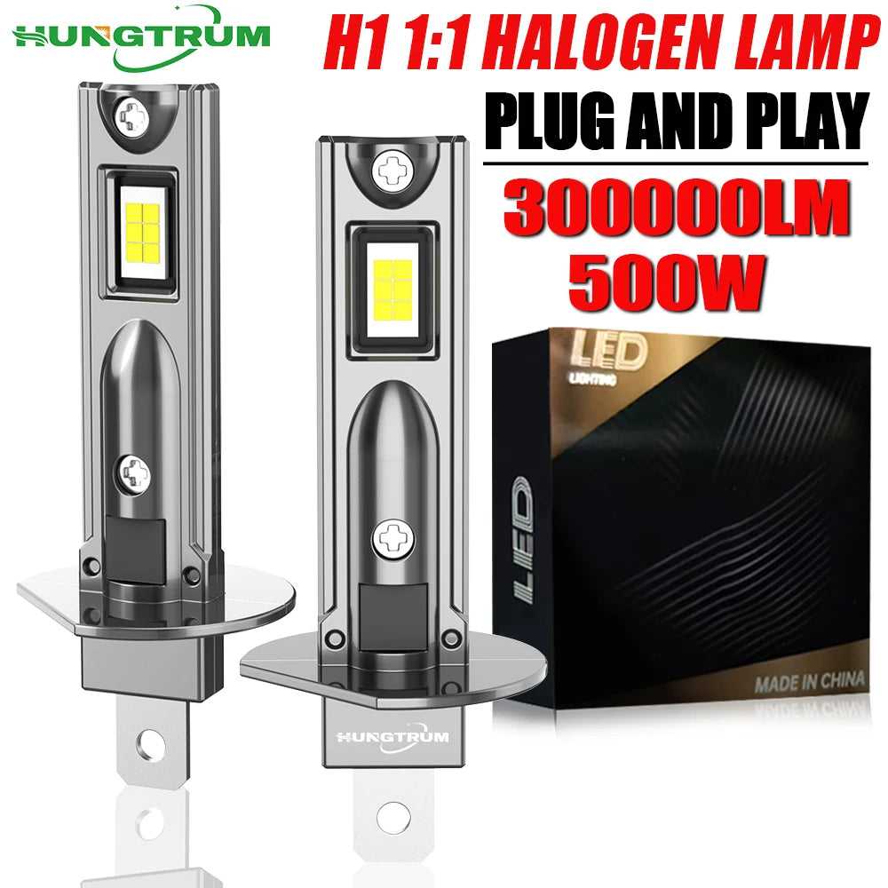 H1 LED Headlight Plug And Play 300000LM Super Power Wireless Led Light For Car CANBUS Erro