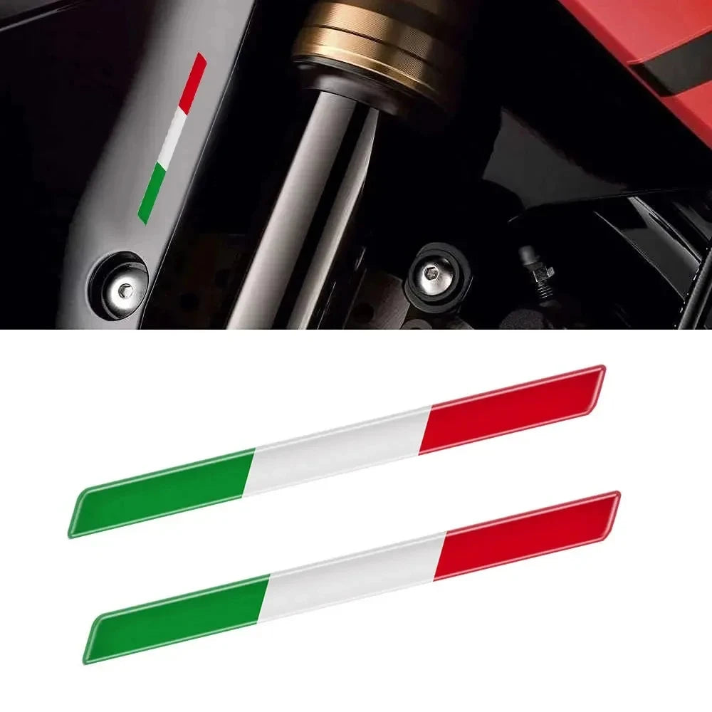 For DUCATI VESPA Gts 300 Gtv RA LX Sprint Flag Sticker Motorcycle Waterproof Glue Drop Tri Color - Automotive LED Light
