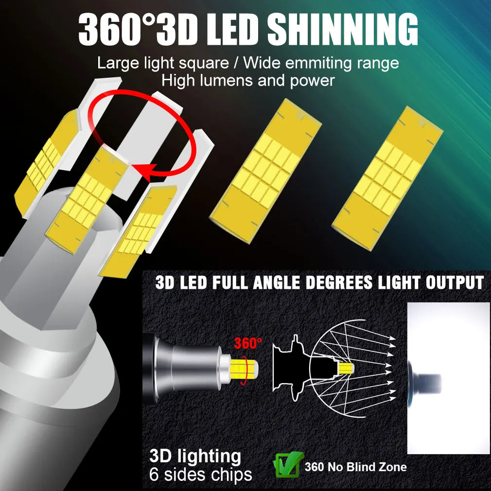 60000LM H7 Powerful Led Mini Car Headlight H3 H8 H11 H1 Led Bulbs HB3 9005 HB4 9006 Hir2 9