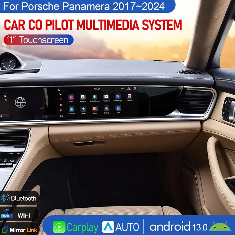 R 11" For Porsche Panamera 2017-2024 Upgraded Copilot Smart Screen GPS Navi Android Car Ra | AUTOKITSHOP