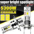 H7 H4 LED Car Headlight Bulbs Canbus High Power CSP Chip 5300W 5300000LM Turbo Fan Auto Li