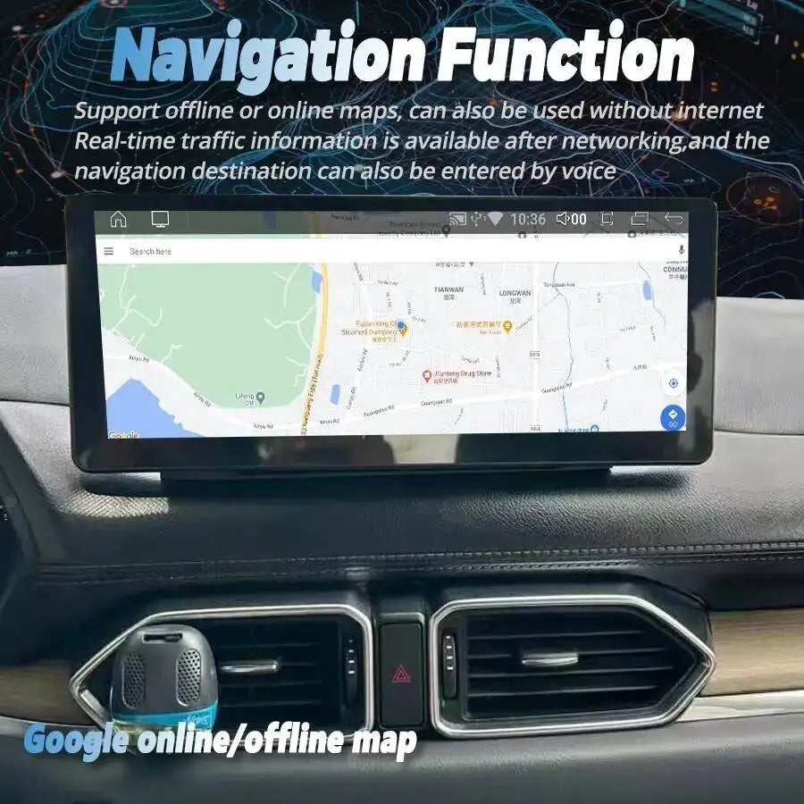 10.25 Inch Android 14 Car Radio Stereo GPS 4G CarPlay Multimedia Video Navigation Player F | AUTOKITSHOP