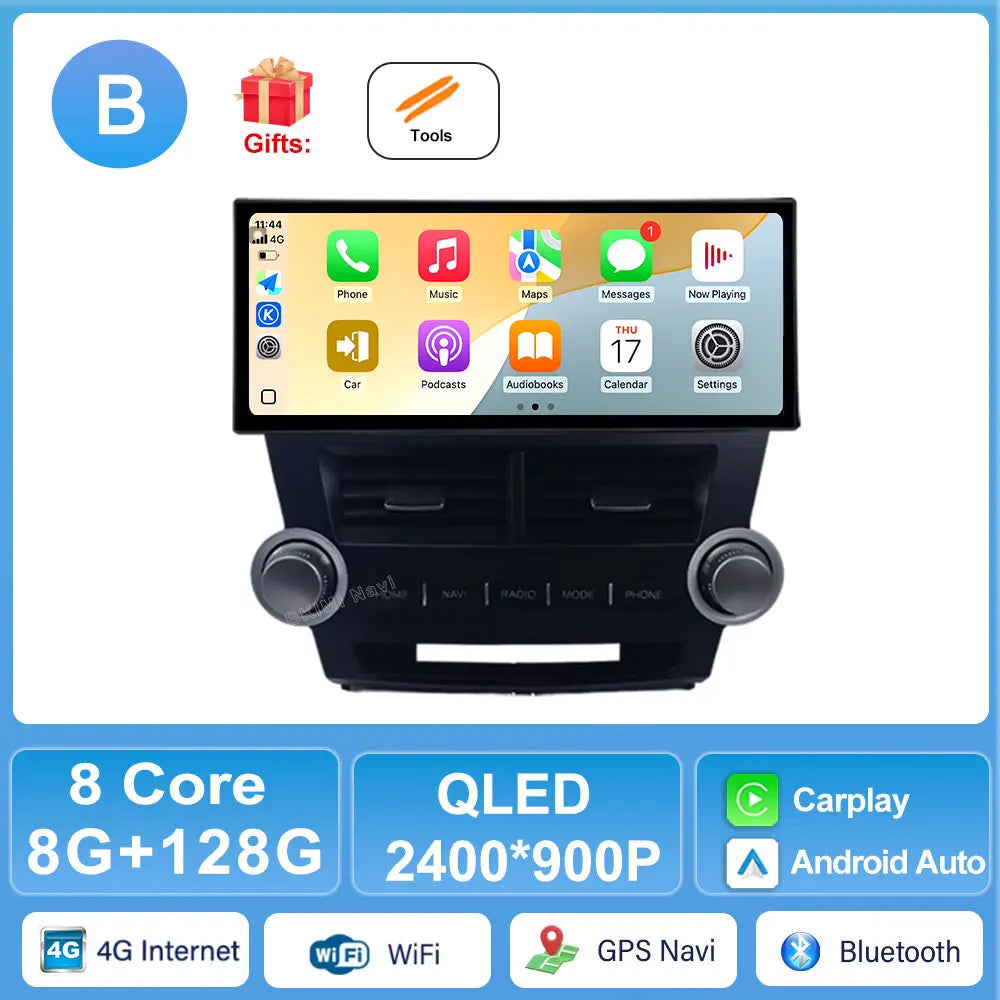 Toyota Highlander 2011-2014 Android Auto CarPlay Stereo with GPS & DSP | AUTOKITSHOP