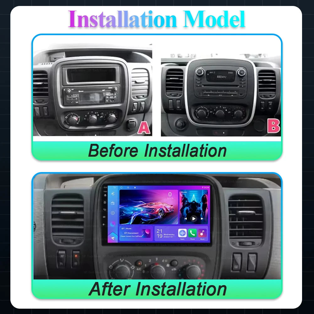 Android 16 For Renault Trafic 3 2014 2015 2016- 2019 2020 2021 For Opel Vivaro B 2014 2015 | AUTOKITSHOP