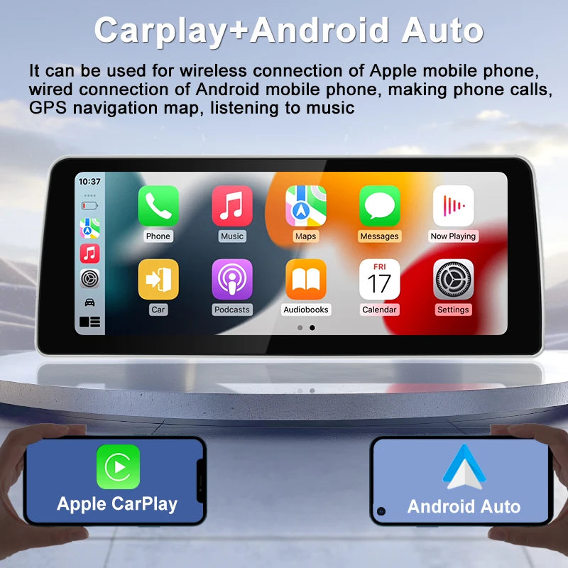 Wireless Carplay Android Auto Radio Display Touch Screen For BMW X5 E70 X6 E71 E72 CCC CIC