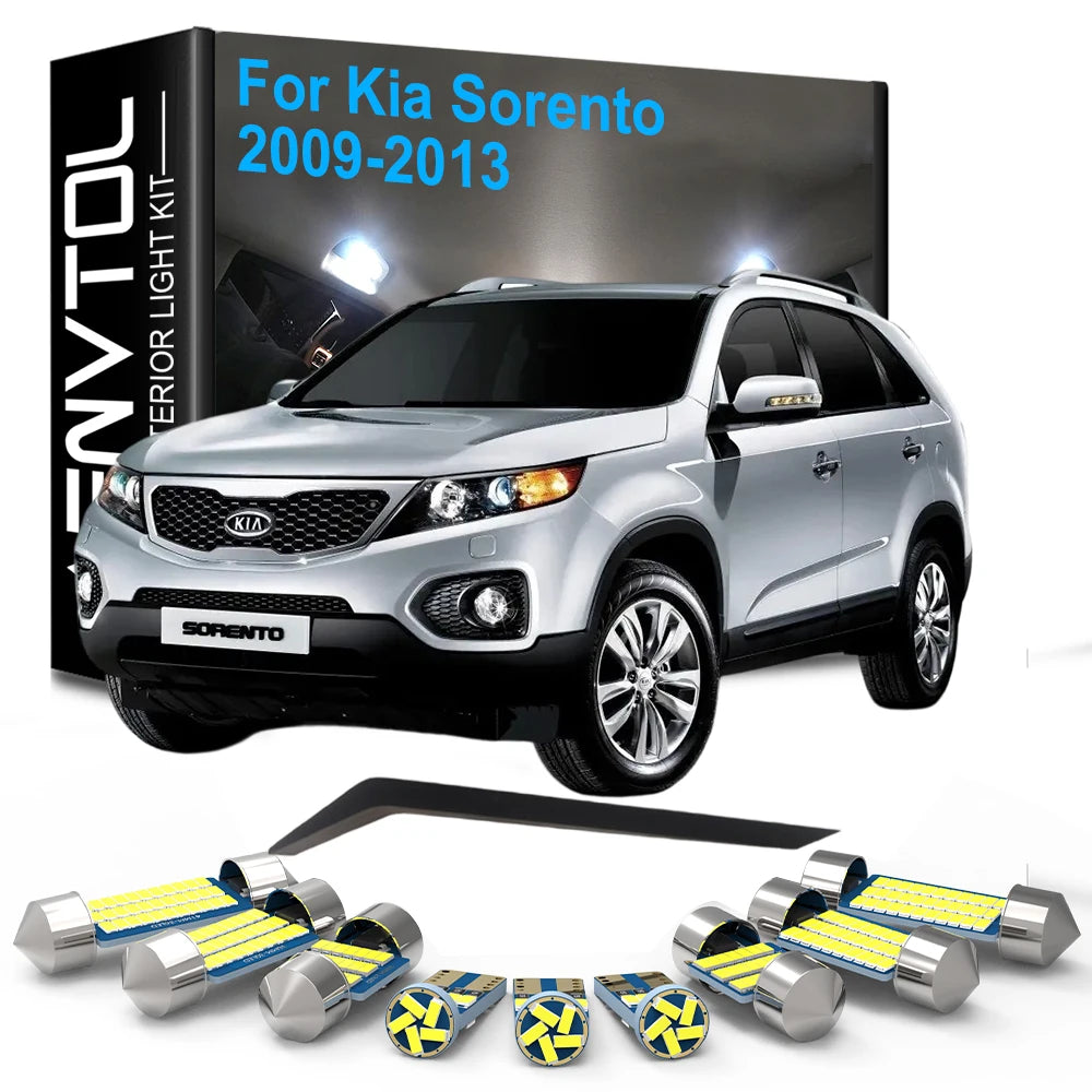 9-Piece LED Interior Light Kit for Kia MK2 - Canbus Error-Free Interior Bulbs