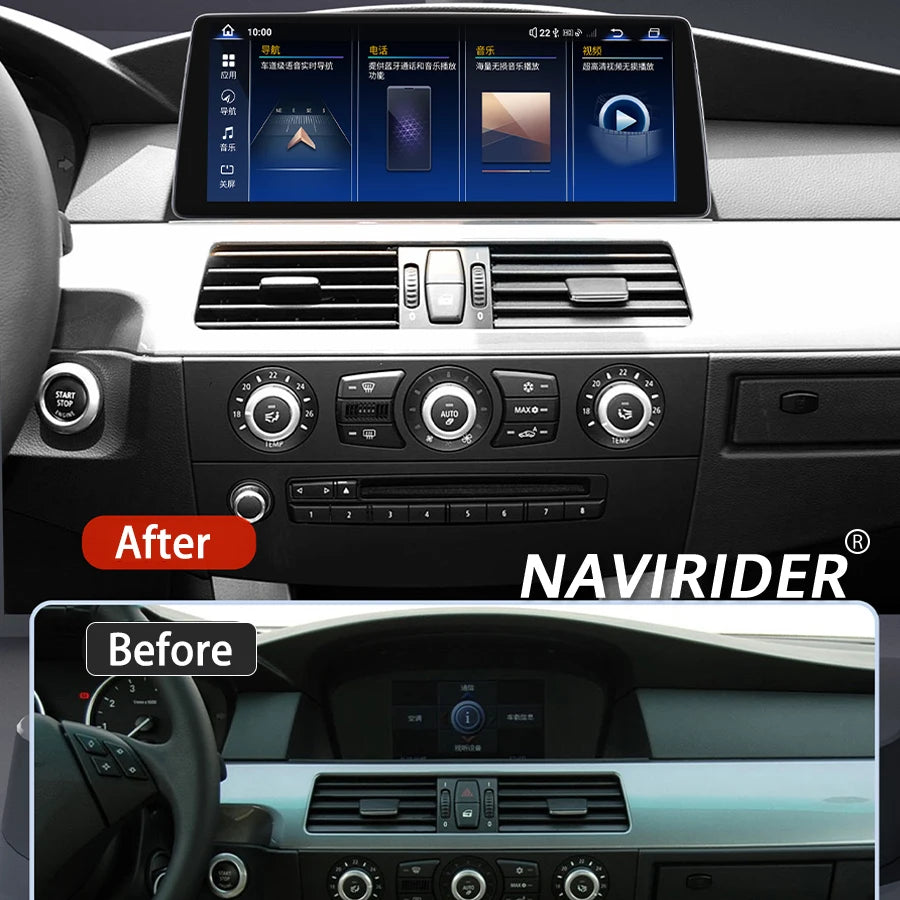 CarPlay DSP Navi 12.8inch Radio Android 14 GPS For Bmw 5 3 Series E60 E61 E63 E90 E91 E92