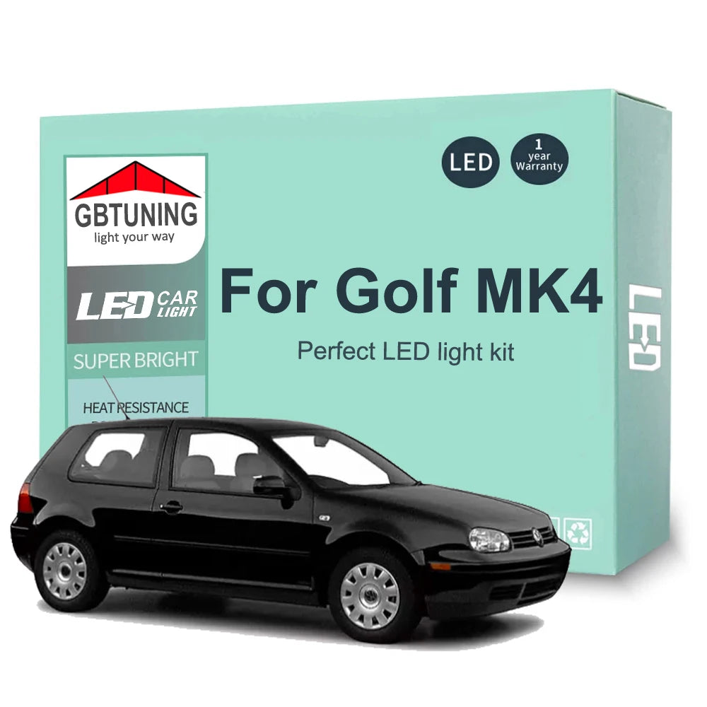 13-Piece LED Interior Light Kit for VW Volkswagen Golf 4 MK4 - Canbus Error-Free Bulbs | AUTOKITSHOP
