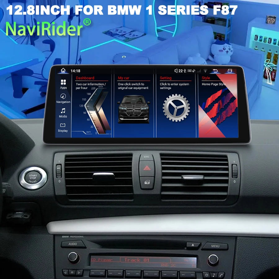 12.8" Android Car Radio For For BMW 1 Series F87 2006-2011 Stereo AUTO Multimedia Video Pl