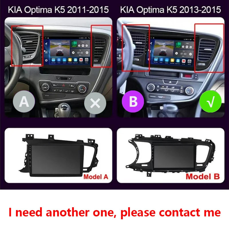 For 2013-2015 KIA K5 9INCH 2 Din Car Radio Android Stereo Audio Screen Multimedia Video Pl