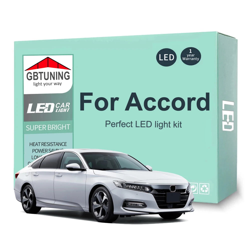 LED Interior Light Kit for Honda Accord III IV V VI VII VIII IX X 1986-2017 - Canbus Dome Map Door Trunk Bulbs | AUTO...
