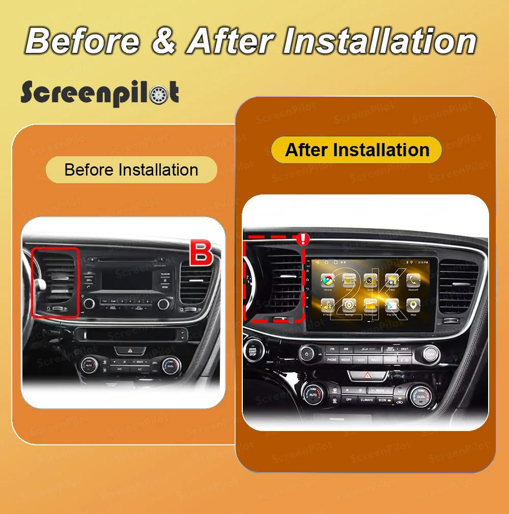 For Kia K5 Optima 2011 2012 2013 2014 2015 Android 16 Car Multimedia Player Bluetooth Wifi | AUTOKITSHOP