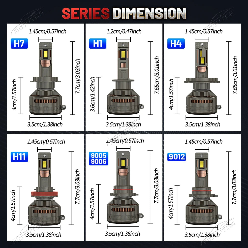 High Power H7 LED Light for Car 15000W Automobile H1 Headlight 9005 HB3 9006 HB4 9012 H4 L