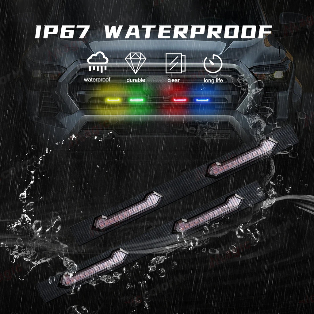Colorful APP Control Grille Lights For Toyota Tacoma SR5 SR 2024 2025 LED Car Grill Front  | AUTOKITSHOP