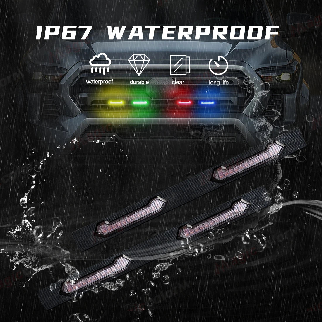 Colorful APP Control Grille Lights For Toyota Tacoma SR5 SR 2024 2025 LED Car Grill Front  | AUTOKITSHOP