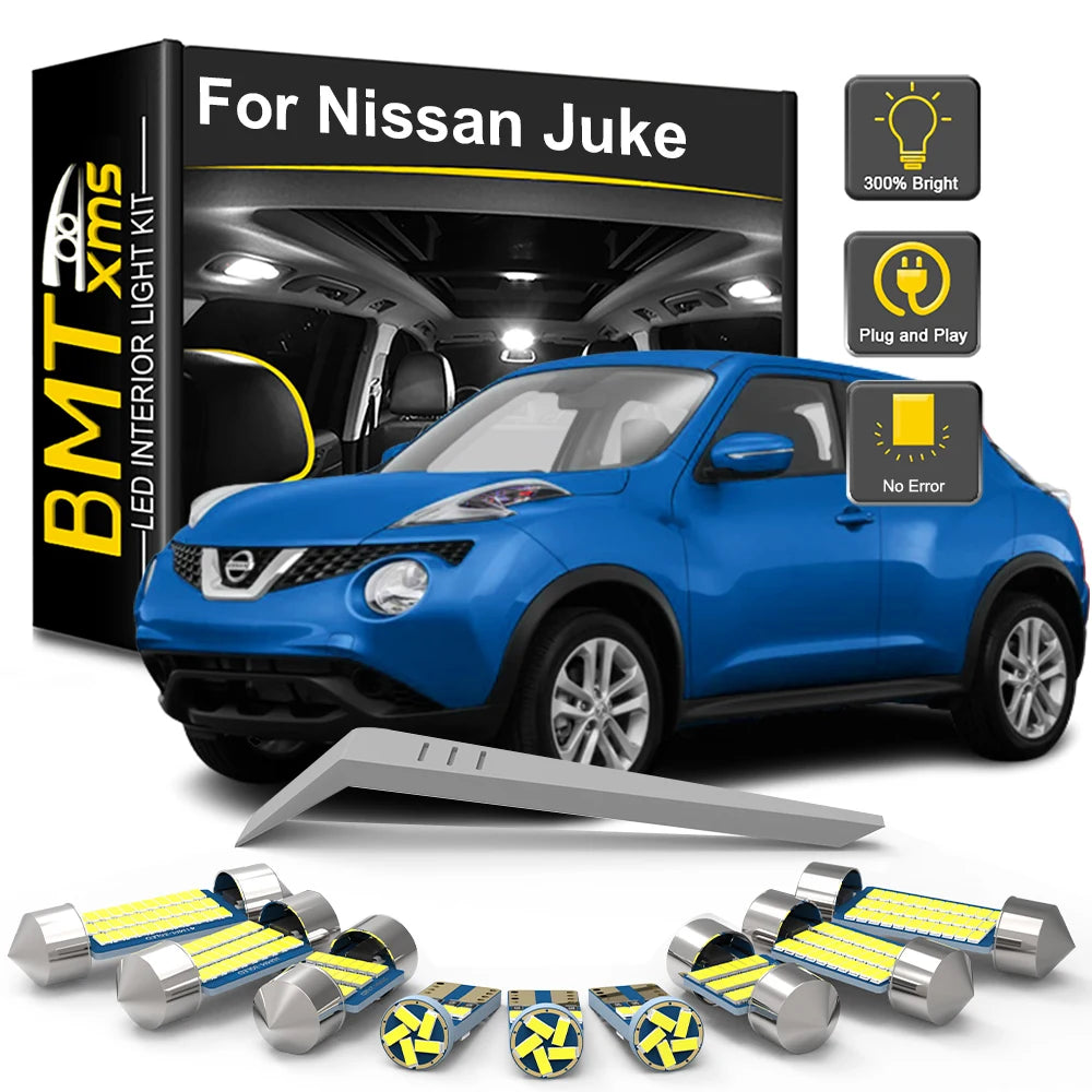 LED Interior Light Kit for Nissan Juke 2011-2016 - Canbus Dome Map Door Trunk Bulbs | AUTOKITSHOP