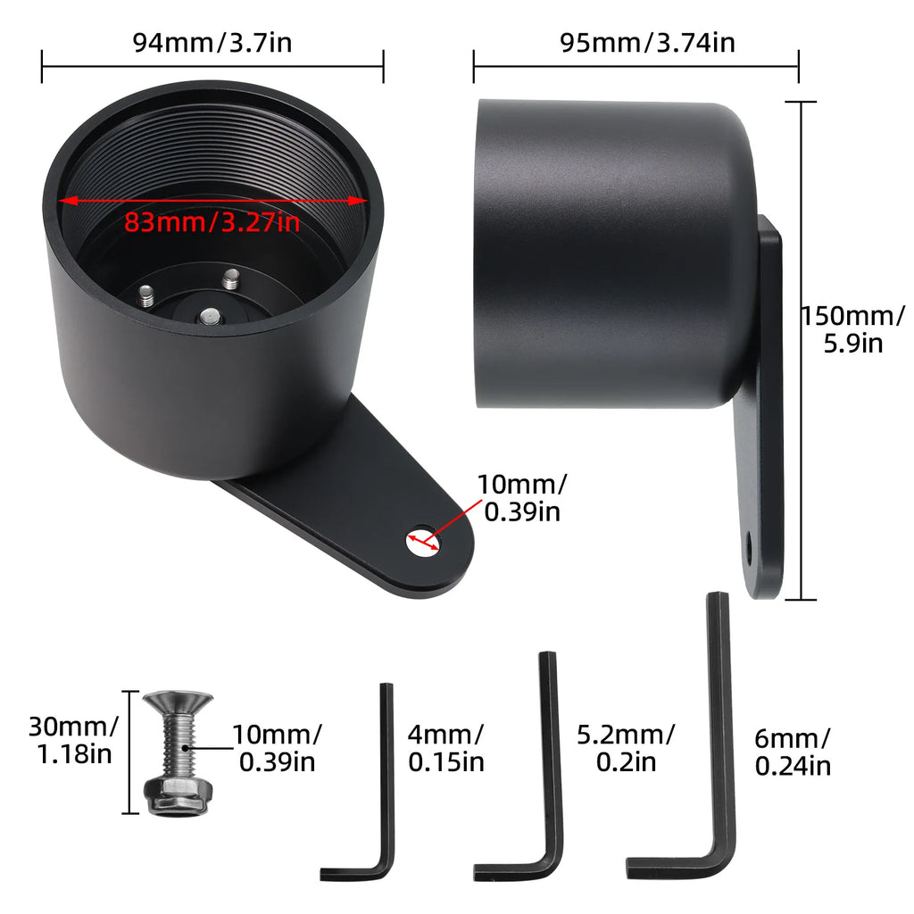 AD 1pc Instrument Bracket 85mmAluminum Meter Mount Holder Bracket Gauge Pods Motorcycle Tachomet - Automotive LED Light