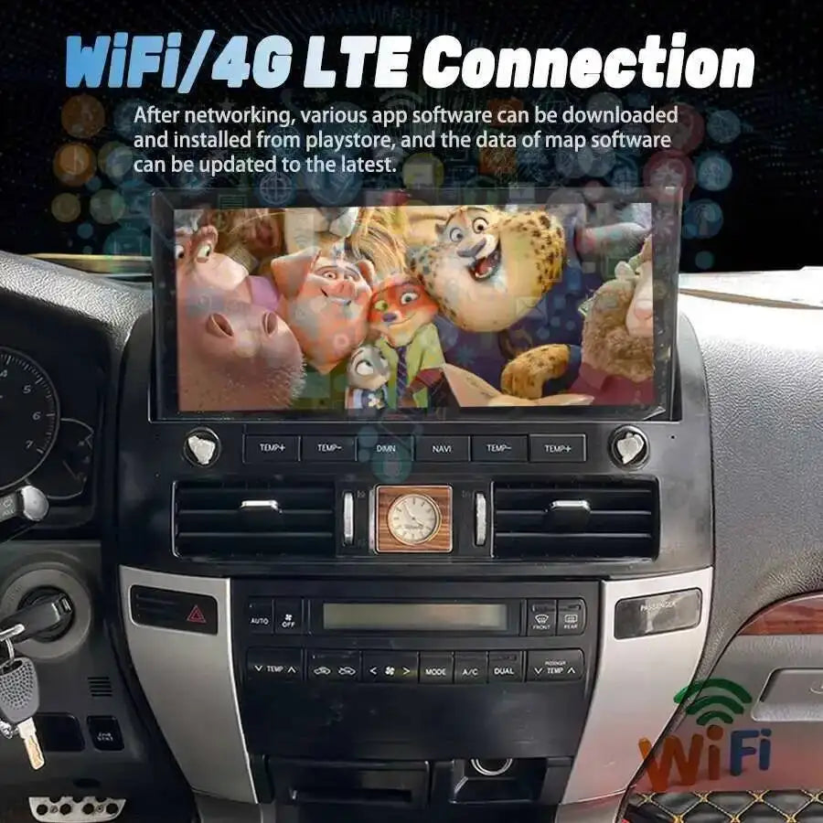 12.3" Screen Wireless Carplay For Toyota Prado 2003-2010 For Lexus Gx470 Android Car GPS N | AUTOKITSHOP