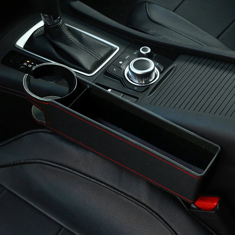 Car Seat Gap Organizer Vehicle Crevice Storage Box Accessories Cup Holder Black