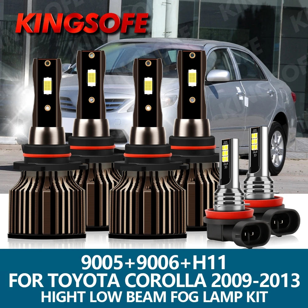 Roadsun 30000LM Car Headlight LED 9005 Auto 9006 H11 Fog Light Kit CSP Bulbs For Toyota Co
