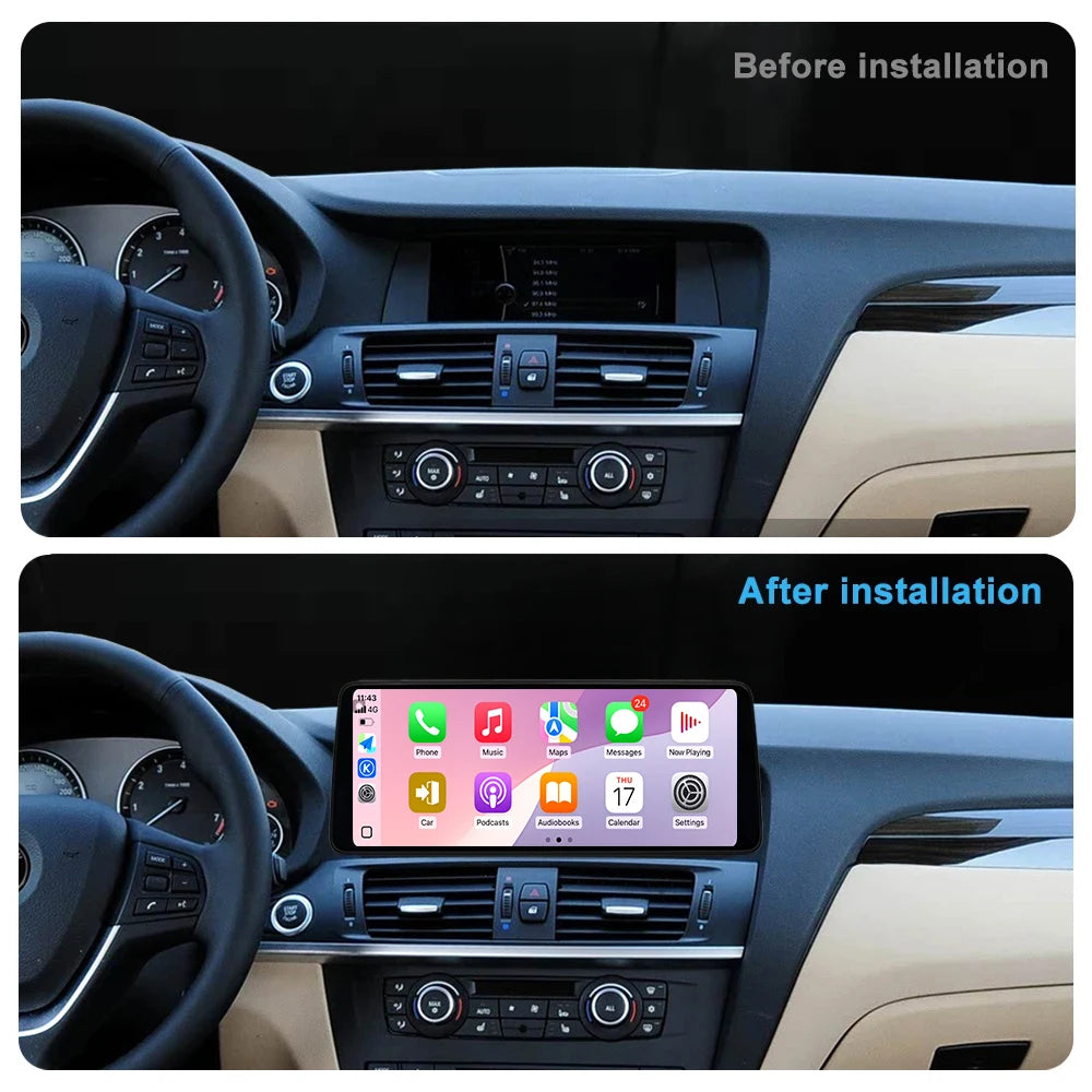 12.3 lnch Android 16 CIC / NBT System For BMW X3 F25 X4 F26 2011-2017 GPS Carplay Car Radi
