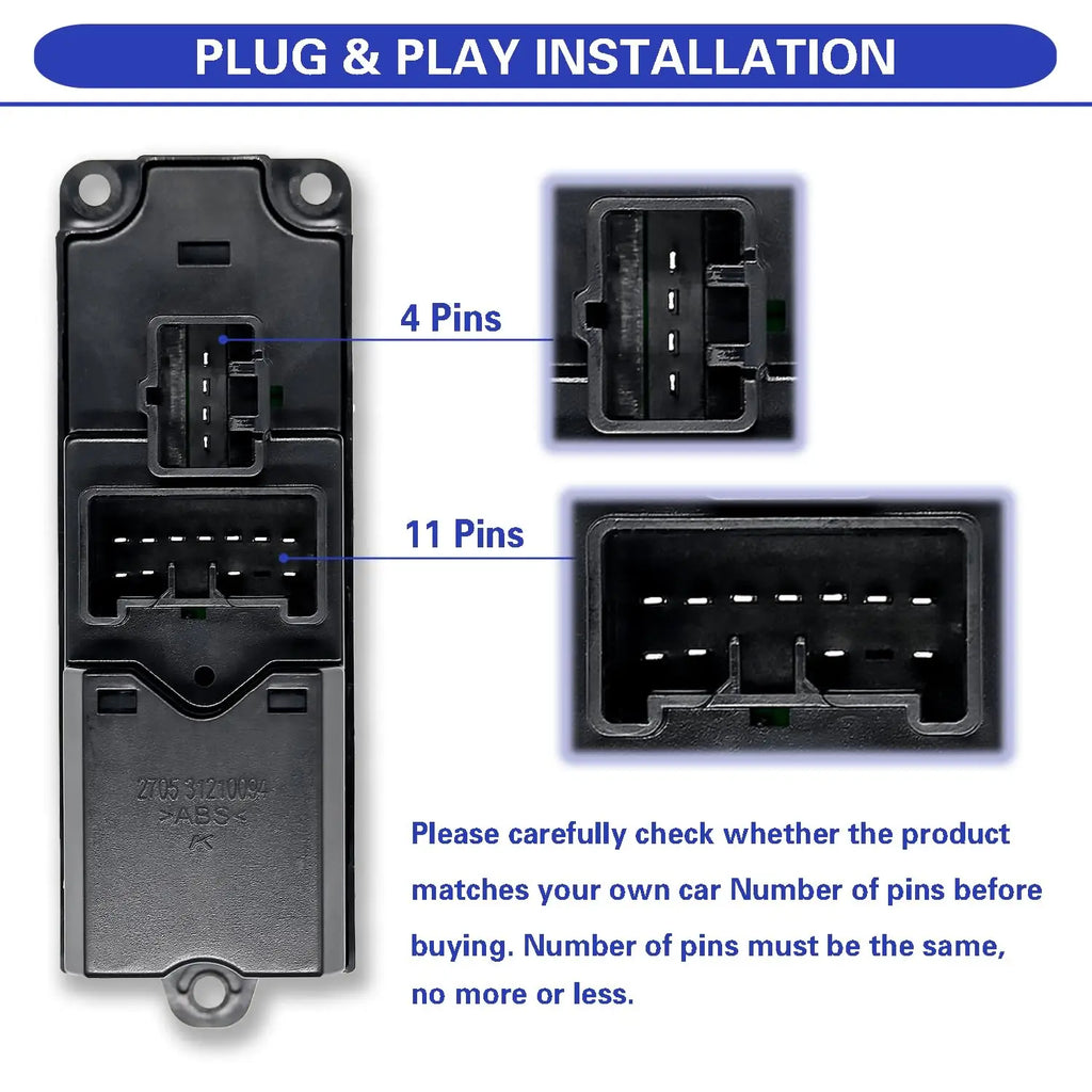 AB39-14540-BB Car Master Power Window Switch LHD/RHD Driver Side for Ford Ranger for Ford AB39 2012-2015 - Automotive LE