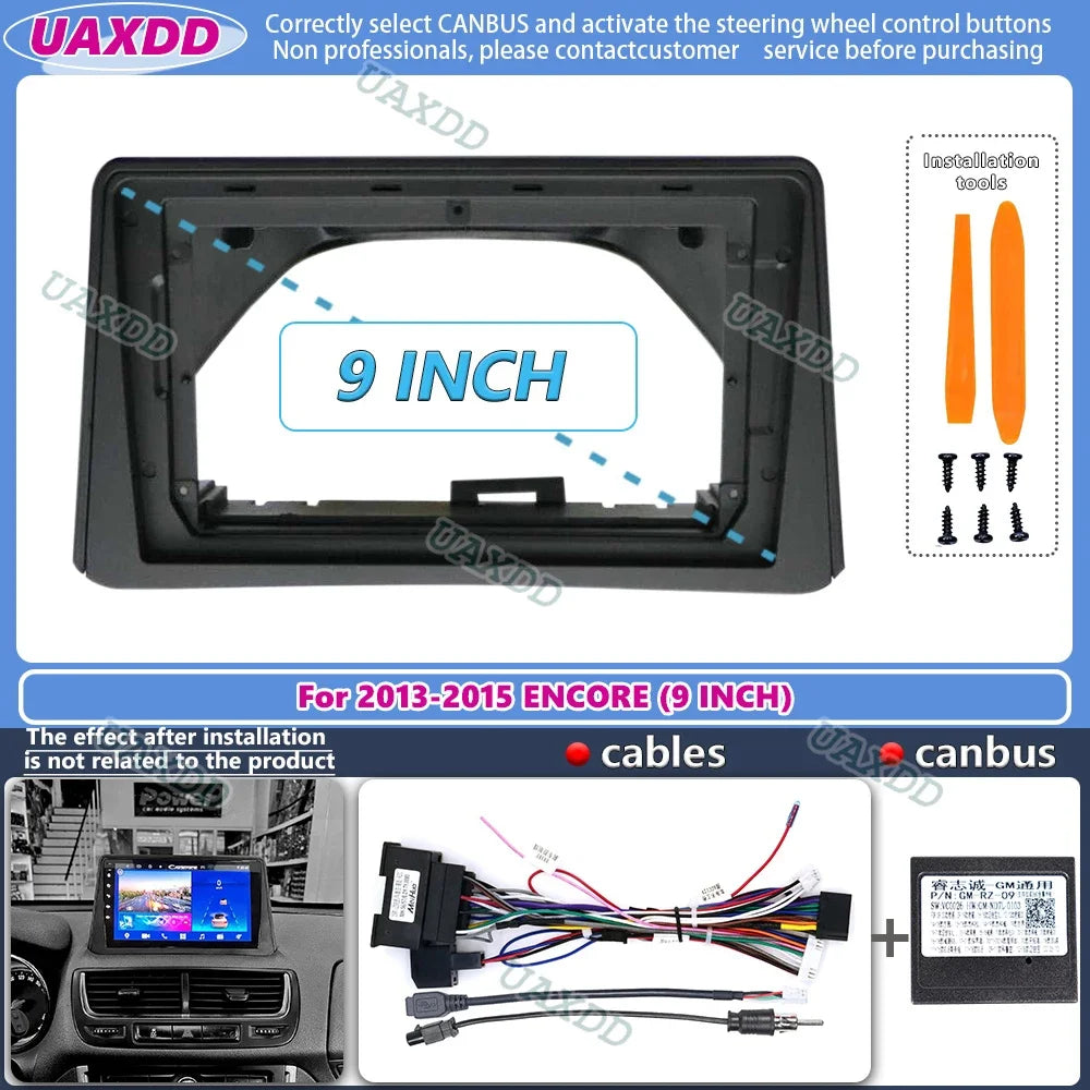 For 2013-2015 BUICK ENCORE OPEL MOKKA 9INCH 2 Din Car stereo Android frame panel fascia ca