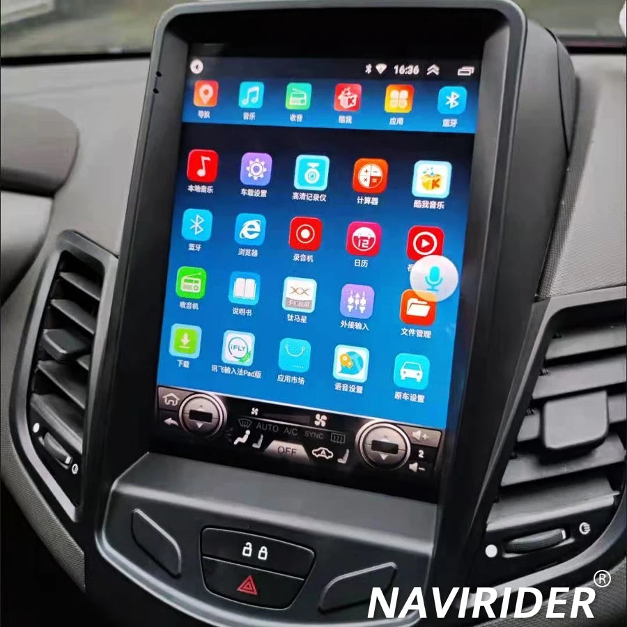 10.4inch Car Radio Android 15 Video Player Carplay For Ford Fiesta 2009-2015 DSP Car Multi