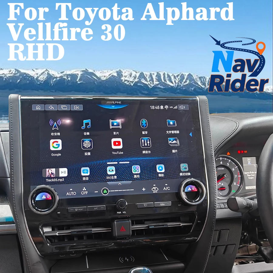 15 Inch Car Radio Video Player GPS Carplay RHD For Toyota Alphard Vellfire 30 Series A30 U | AUTOKITSHOP