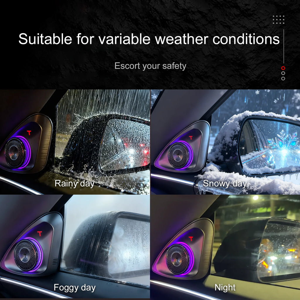 RGB 4D Rotating Tweeter Speaker for Tesla Model 3 - RGB LED Ambient Speaker Car Interior Light