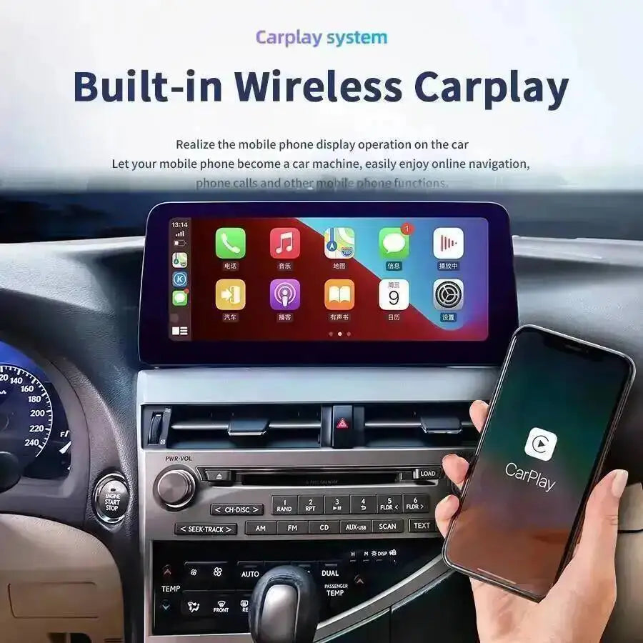 CarPlay Stereo Screen Built-in 360 For LEXUS RX270 RX300 RX350 2009-2015Car Multimedia Vid