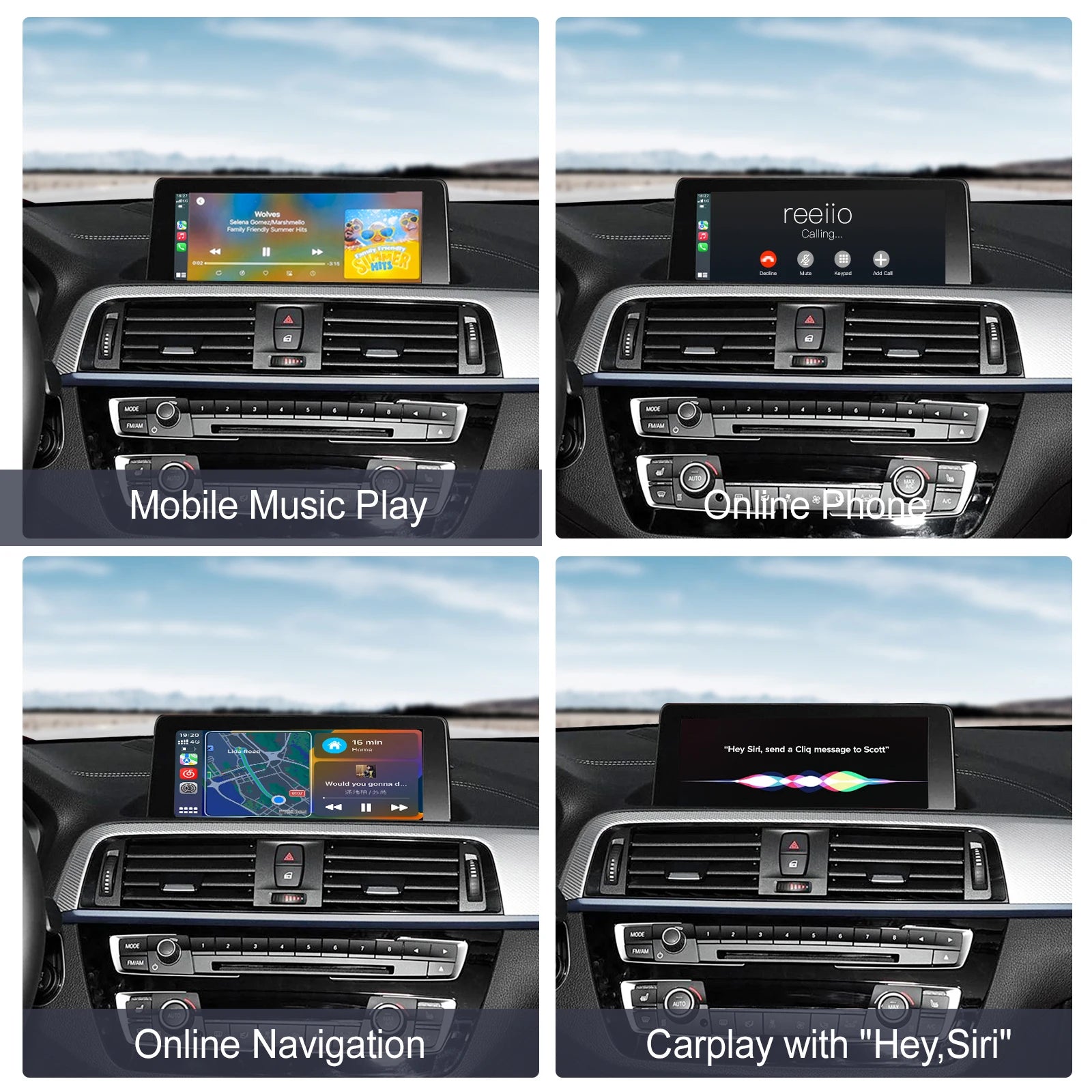 Wireless CarPlay for BMW 1 2 3 4 5 7 Series X1 X2 X3 X4 X5 G01 2017-2019 with Android Mirr